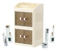 Cosmetic Storage Box, Cosmetic Organizer, 9.06 x 7.48 x 15.35 Inch Makeup Holder with Dust Function, PP Skin Care Holder for Lipstick, Elegant Design Organizer, C, transparent, Please refer to the