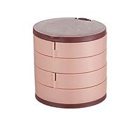 Cosmetic Storage Box Desktop Jewelry Storage Box Multi-Layer Rotatable Jewelry Rack Earrings Ring Box Cosmetic Container with Mirror Makeup Container(B)
