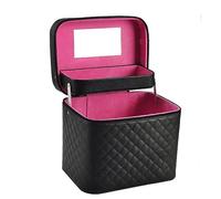 Cosmetic Storage Box Fashion Creative Portable Cosmetic Bag Multifunctional Cosmetic Case Home Travel Business Storage Box Black Makeup Container
