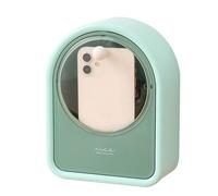 Cosmetic Storage Box, Makeup Cotton Holder - Transparent Waterproof Storage Box for | Multifunctional Stationery Holder, Wall Mounted Makeup Box for Lipstick