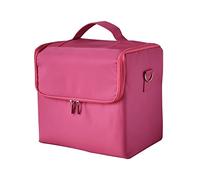 Cosmetic Storage Box Portable Large Capacity Makeup Bag Makeup Artist Makeup Kit Multilayer Foldable Nail Salon Embroidery Kit Washing Bag Makeup Organizer Box(C)