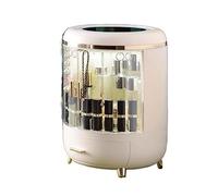 Cosmetic Storage Organizer Large Capacity Make Up Case Storage Box with Internal Lamp and LED Mirror, Dustproof Cosmetic Storage Box, Cosmetics Organizer Skin Care Products Jewelry Organizer Case Fini