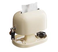 Cosmetic Tissue Holder - Decorative, Retro Napkin Dispenser, Spring Support Layer Holder with Hooks | Practical Kitchen Table Desk Accessory That Helps Keep Tissues Organized and Easy to Access
