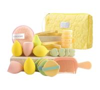 Cosmetic Tool Set - Make up Bag Sponge Applicator Tool Kit - Beginner-Friendly Cosmetic Accessories Set Travel Case Organizer for Daughter Mom Wife