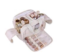 Cosmetic Travel Bag - Large Capacity | Cosmetic Makeup Bag Organizer with Upgraded Multifunctional Trolley case-Milk White