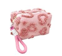 Cosmetic Travel Bag - Plush Heart Shape, 18x9cm Spacious Makeup Organizer, 90g Soft Zipper Toiletry Pouch Durable Storage Case, Brush Holder Kit | Commuter Weekend Getaway Vanity for Bathroom Access
