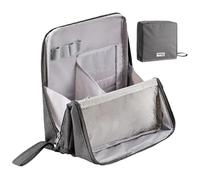 Cosmetic Travel Bags - Portable Vertical Makeup Bag for Women | Waterproof Oxford Cloth Cosmetic Travel Organizer with Multiple Compartments for Women Men Home Business Trip (Gray)