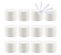 Cosmetic Travel Containers,Travel Jars for Toiletries,24 Pieces 5ml Matte Black Empty Plastic Cosmetic Jars with Screw Lid 5g Small Containers(White,30ml)