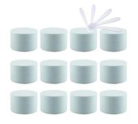 Cosmetic Travel Containers,Travel Jars for Toiletries,24 Pieces 5ml Matte Black Empty Plastic Cosmetic Jars with Screw Lid 5g Small Containers(Blue,50ml)