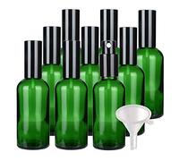 Cosmetic Travel Containers,Travel Jars for Toiletries,24 Pieces Empty 30ml Green Glass Spray Bottle, Fine Mist Spray Bottles with Black Sprayer(Green,100ml)