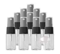 Cosmetic Travel Containers,Travel Jars for Toiletries,48 Pieces Mini Empty 10 ml Blue PET Plastic Fine Mist Pump Spray Bottles with Black Sprayer(Transparent)
