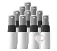 Cosmetic Travel Containers,Travel Jars for Toiletries,48 Pieces Mini Empty 10 ml Blue PET Plastic Fine Mist Pump Spray Bottles with Black Sprayer(White)