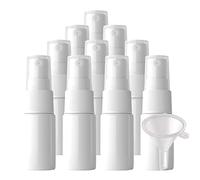 Cosmetic Travel Containers,Travel Jars for Toiletries,48 Pieces Mini Empty 10 ml Transparent PET Plastic Fine Mist Pump Spray Bottles(White)