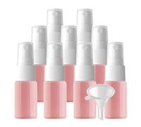 Cosmetic Travel Containers,Travel Jars for Toiletries,48 Pieces Mini Empty 10 ml Transparent PET Plastic Fine Mist Pump Spray Bottles(Pink)