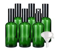Cosmetic Travel Containers,Travel Jars for Toiletries,6 Pieces Empty 30ml Blue Glass Spray Bottle, Fine Mist Spray Bottles with Black Sprayer(Green,100ml)