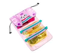 Cosmetic Travel Pouch - Spacious Makeup Bag, Toiletries Organizer Case, Luggage Accessory, Beauty Kit Multiple Sections | Holds Brushes Lipstick Cream Perfume Compact Items Perfectly for Girls Carryin