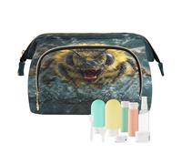 Cosmetics Bag Angry Bee 3D Style Zipper Women Coin Purse for Toiletry Travel Kit Organizer
