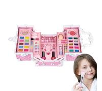 Cosmetics Collection for - Washable Beauty Kit, Soft Makeup Tools, Mirror Box Organizer Water Based | Creative Game Gift for Girls, Birthdays, Celebrations,