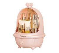 Cosmetics Organizer Box - Clear Lid Display Case - Makeup Holder Desk Organizer - for Mascara Lipstick Brushes Eyebrow Pencil Living Room Bedroom Dorm Apartment