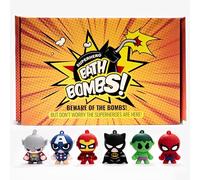 COSMETICS STORIES Superhero Bath Bombs for Kids with Surprise Inside, Organic, Soft and No Mess for a Fun Bath Time, Vibrant Colours and Incredible Flavors, A Great