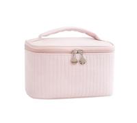 Cosmetics Travel Bag， Makeup Bags Travel Toiletry Cute Cases Bag Portable Solid Color Organizer Box Cosmetic Neceser PU Leather ，Large-Capacity Makeup Bag(Black with Camera)
