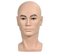Cosmetology Training Head Bald Doll Head for Wig Making and Display + Table Clip Holder (L30)