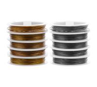 COSMEVIVI 10 Rolls Bendable Jewelry Wire: 0.45mm 0.5mm 0.6mm 0.8mm 1mm Steel Beading Wire for Crafting Necklaces & Bracelets Jewelry Supplies