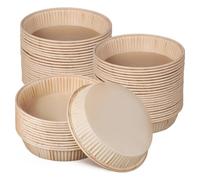 COSMEVIVI 100 Pieces Mini Tart Pans for Baking 4 Inch Round Baking Cups Microwave Safe Small Pies and Quiches in Household Use