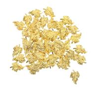 COSMEVIVI 100pcs Leaf Shape Nail Charm Jewelry Metal Decoration for DIY Manicure, Lightweight and Convenient to Carry, for Body and Dress Use while Traveling or Working