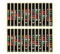 COSMEVIVI 10pcs Black Guitar Fretboard Labels Sticker for Electric and Acoustic Guitars Pvc Material Easy to Install and Remove Helps Master The Fretboard for Learning