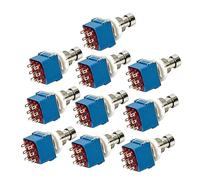 COSMEVIVI 10pcs Pin Guitar Effects Pedal Foot Switch Metal True Bypass for Box Effects Pedal