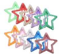 COSMEVIVI 10pcs Star Shaped Hair Clips for Girls Adorable Metal Snap Hair Accessories for Boys and Girls for Daily Wear and Special Occasions Multi-color Star Design Bright Glitter