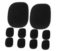 COSMEVIVI 10pcs Wireless Lapel Microphone Windscreens Anti-wind Foam Mic Covers for Headset Mini Microphone Shield Protection for Ktv Supplies