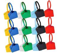 COSMEVIVI 120pcs Nylon Cable Tie Label Marker Tags with Lock Red Yellow Blue Green Black White Wire Zip Ties for Secure Cable Fixing and Organizing