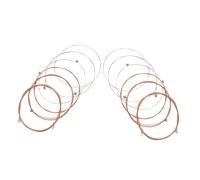 COSMEVIVI 12pcs Acoustic Guitar Strings for Folk Guitars Enhanced Tone and Sustain Easy to Replace for Musicians and Beginners
