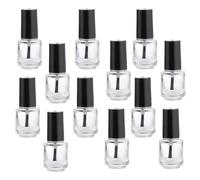 COSMEVIVI 12pcs Reusable Nail Polish Bottles 15ml Glass Empty Dispenser