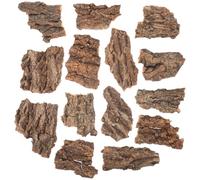 COSMEVIVI 14pcs Natural Bark Reptile Tank Decor with Multi-functional Design and Versatile Use, Reptile Hiding Hut for Lizards in Terrarium and Fish Tank Habitats