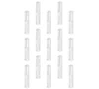 COSMEVIVI 15pcs Plastic Ballpoint Pen Storage Case, See Through Pen Box with Fixed Plate Design, Easy to Carry, for School and Office Use