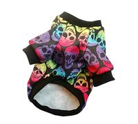COSMEVIVI 1pc Halloween Dog Sweater Adorable Skull Design Costume for Walking and Outdoor Activities Breathable for Dogs