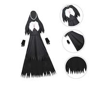 COSMEVIVI 1PC Zombie Nun Costume for Halloween Party Scary Adult Uniform for Costume Events for Comfortable Wear for Festivals and Themed Parties