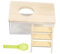COSMEVIVI 1set Hamster Sand Bath Kit with Climbing Ladder Sand Bath Basin for Small Animals for Veterinary Clinics