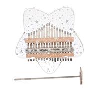 COSMEVIVI 1set Mini Crystal Acrylic Kalimba Piano Tone Finger Piano for Beginners Transparent Design Storage Box and Accessories for Boys and Girls Music Learning