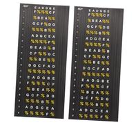 COSMEVIVI 2 Sheets Guitar Fretboard Stickers Folk Guitar Fretboard Sticker Guitar Scale Sticker Guitar Stickers Fretboard Musical Instrument Sticker Guitar Sticker Decors Guitar Decals