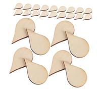 COSMEVIVI 200pcs Teardrop Wooden Shapes Natural Wood Pieces for Crafting DIY Jewelry Ornaments Painting and Embellishing Wooden Blanks for Handmade Accessories