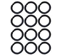 COSMEVIVI 20pcs Black Hair Bands for Thick Hair, High Elastic Polyester Ponytail Holders with Firm Hold Day and Easy to Put and Take, for Everyday Use