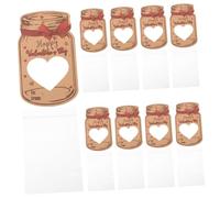 COSMEVIVI 24 Sets Mason Jar Shaped Valentines Day Greeting Cards for Classroom Exchange DIY Message Cards for Boys and Party Favors and Holiday Wishes