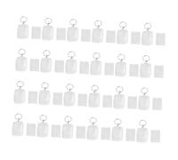 COSMEVIVI 24pcs Acrylic Photo Frame Keychains for Design Easy Open Snap Hooks for Weddings Parties Bag Decoration Key Organization Smooth Edges