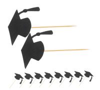 COSMEVIVI 24pcs Graduation Cap Cake Toppers Creative Graduation Decorations for Parties Easy to Use Versatile Cake Inserts Made From