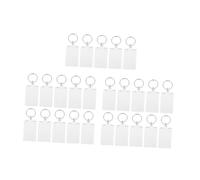 COSMEVIVI 25pcs Rectangle Acrylic Photo Frame Keychain for Personalization Stylish Key Holder Lovely Idea for Giveaways and Keepsakes