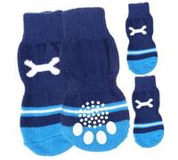 COSMEVIVI 2pairs Anti- Cotton Socks for Dogs Cozy Bone Design for Indoor and Outdoor Use for Poodles and Breeds